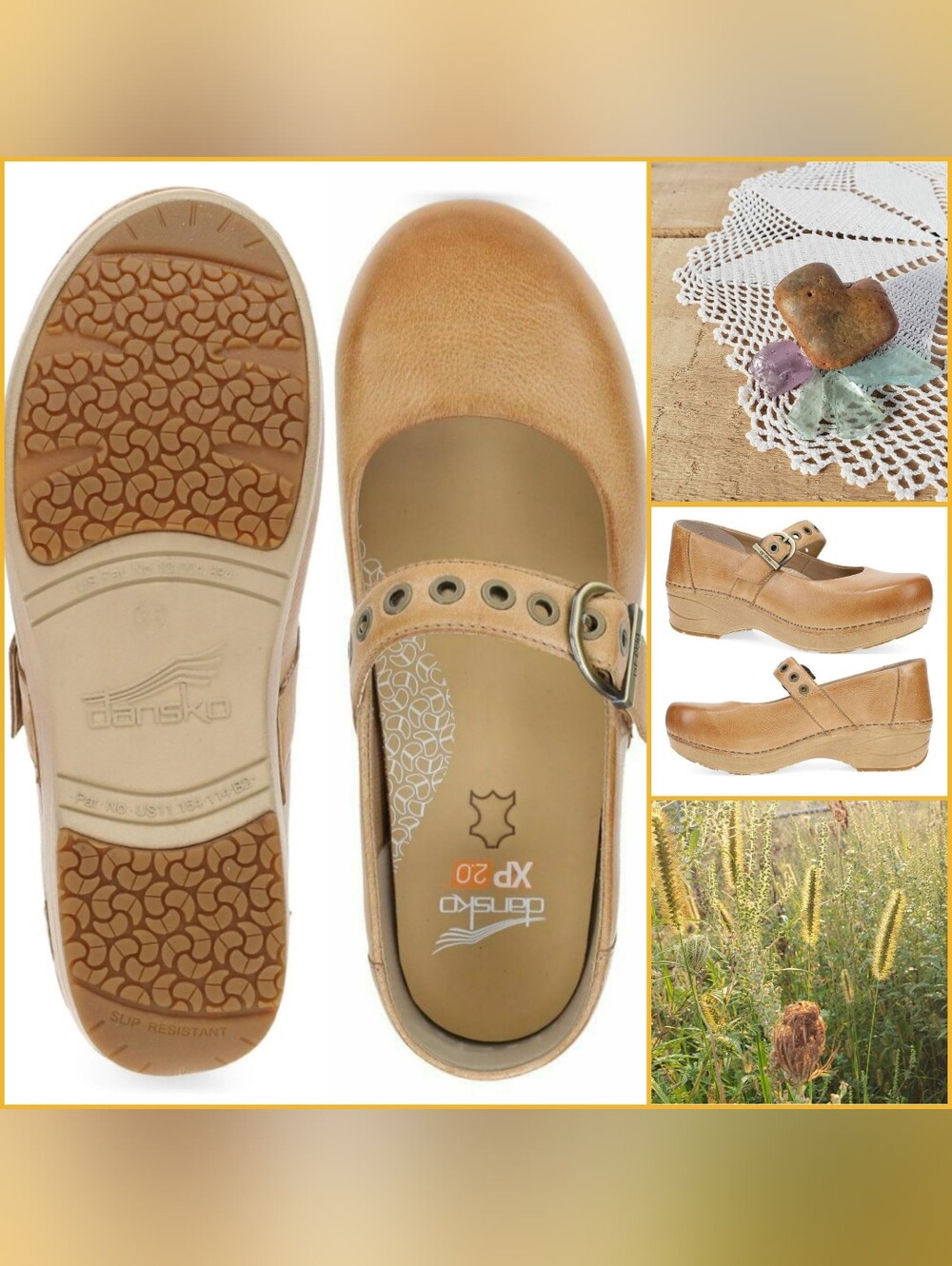 Honey XP Dansko Pro Mary Jane Clogs Burnished Comfort Cottagecore Boho Chic🌿 - Picture 4 of 8
